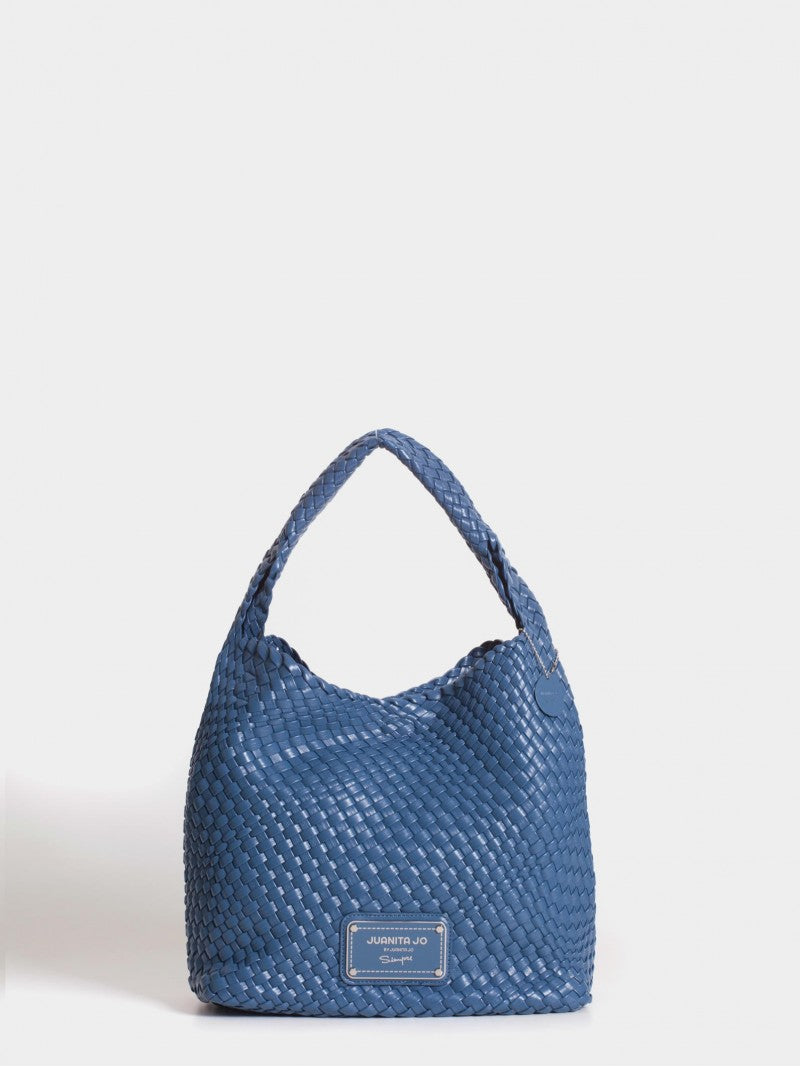 Cartera Mediana Azul Lazo