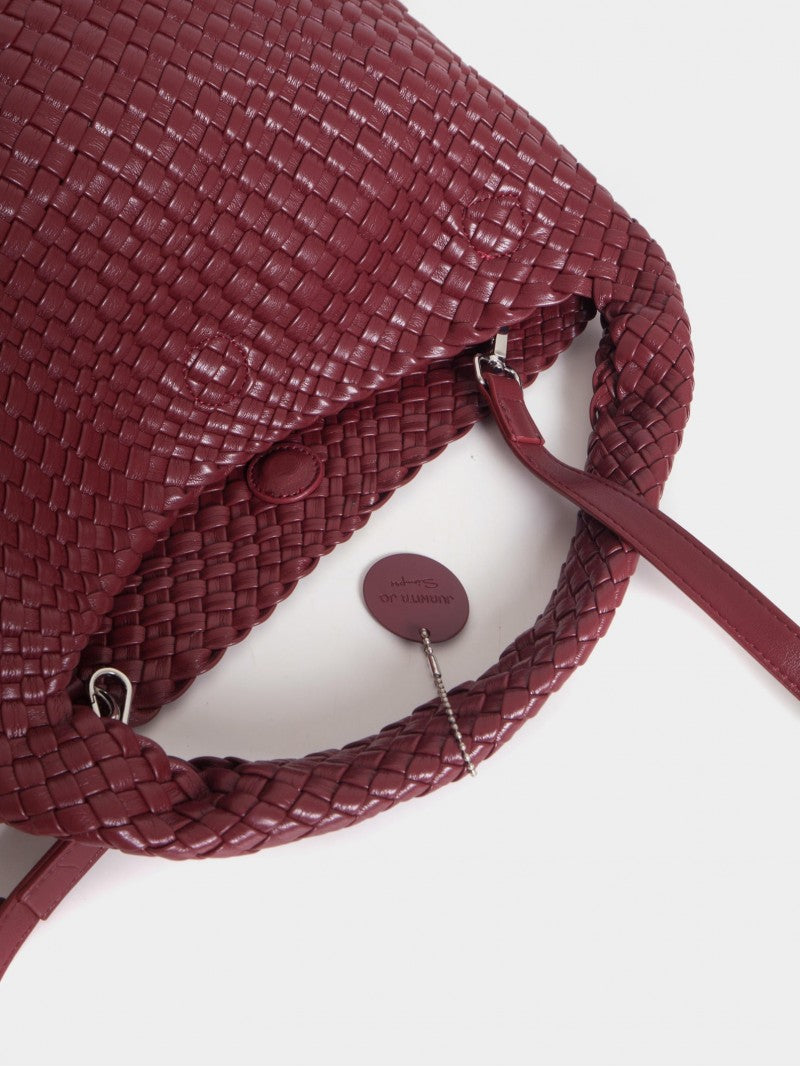 Cartera Mediana Bordó Lazo